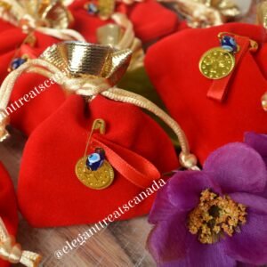 Henna Red Velvet Pouches