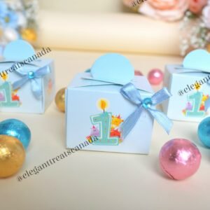 First Birthday Cube Candy Box Favours