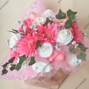 Pink Easter Diaper Bouquet