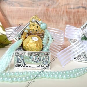 Tasbeeh & Chocolate in Silver Box